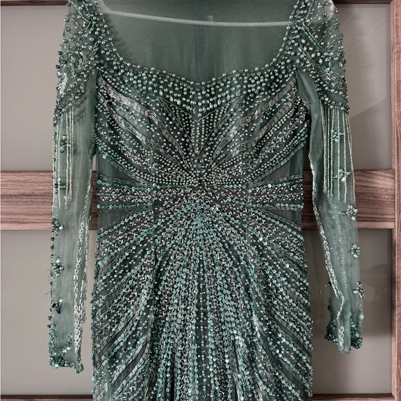 Beautiful Dubai turquoise/blue dress size 10 - Picture 10 of 12